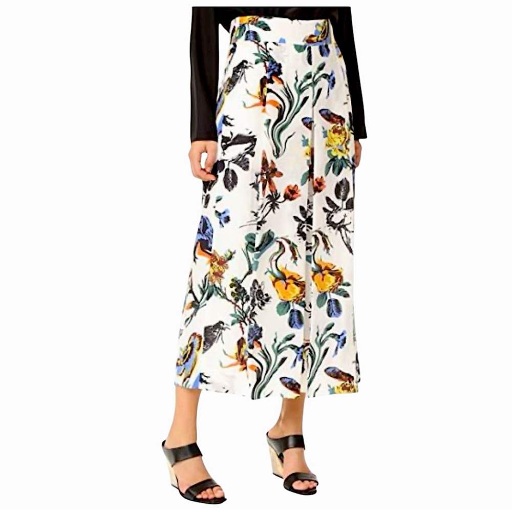 Tibi Gothic Floral Nerd High-Rise Pants Size 00